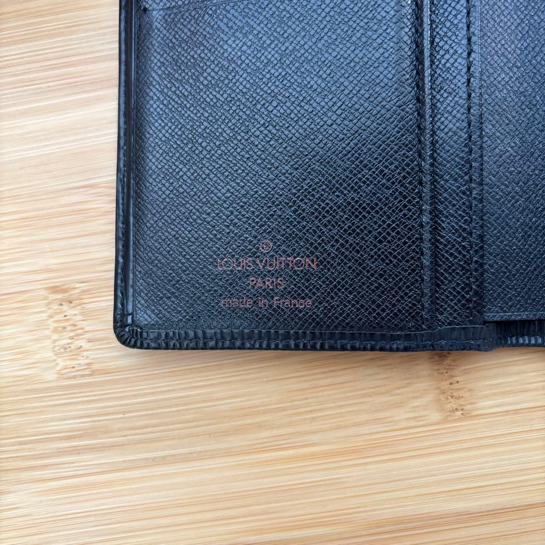 Louis Vuitton ブラック 二つ折り財布[美品]値引き不可