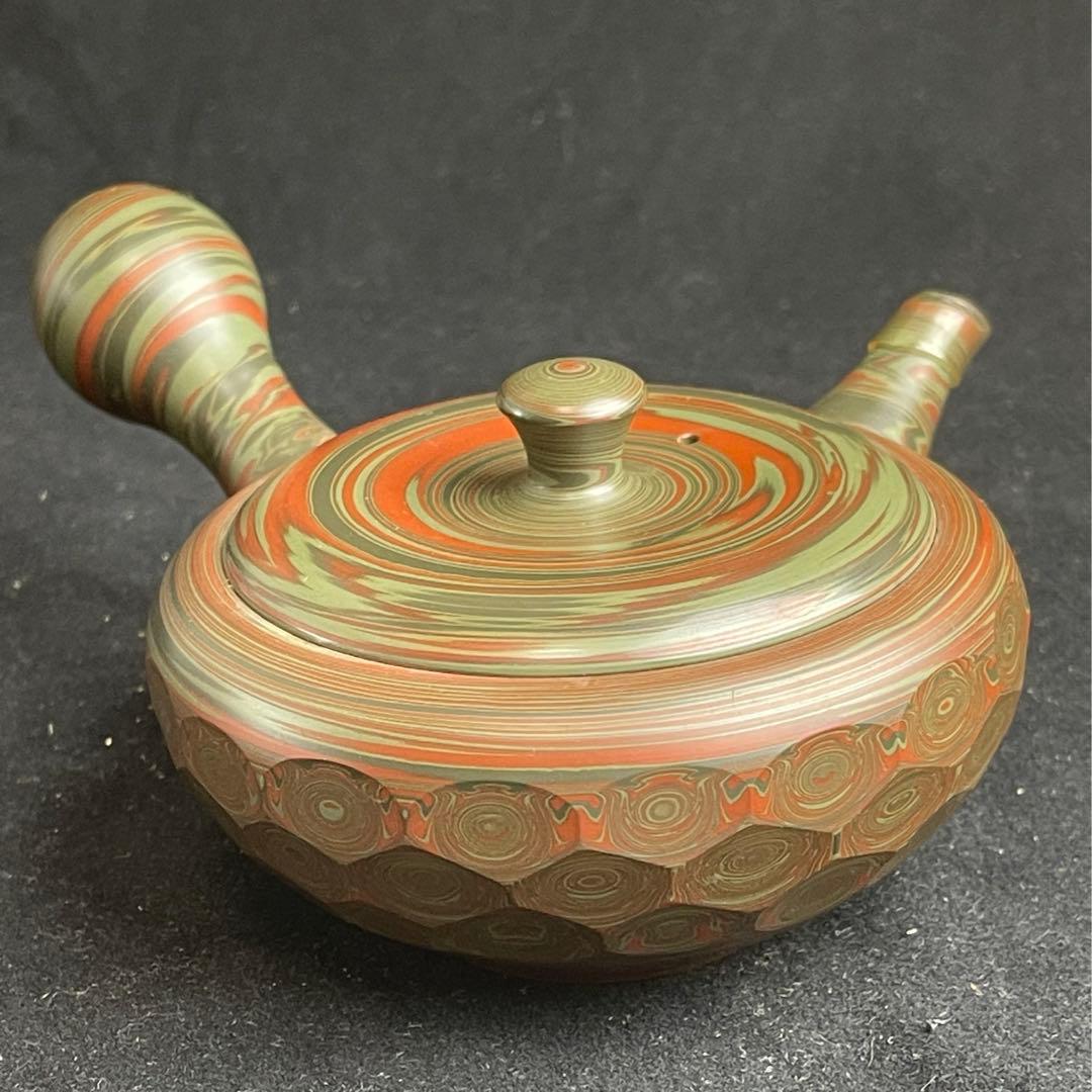 常滑焼　小西洋平　源心彩　練込　急須　茶道具　茶注　茶器