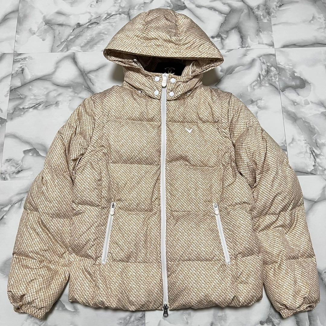 【極美品】キャロウェイ　ダウンジャケット　ベスト　多機能　リアルファー　LL