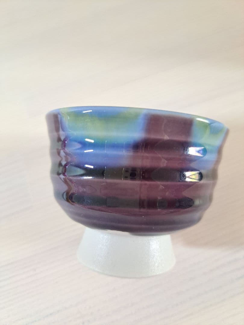 九谷焼徳田正彦 盃 三代目八十吉 人間国宝 ぐい呑み 酒器 共箱　御猪口