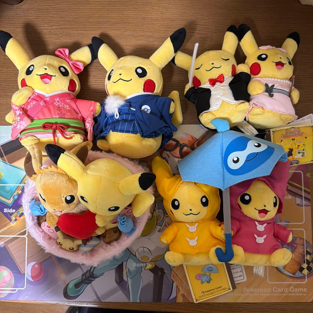 ぬいぐるみ シーズン ピカチュウ　イーブイ 冬　マンスリーピカチュウ　まとめ売り