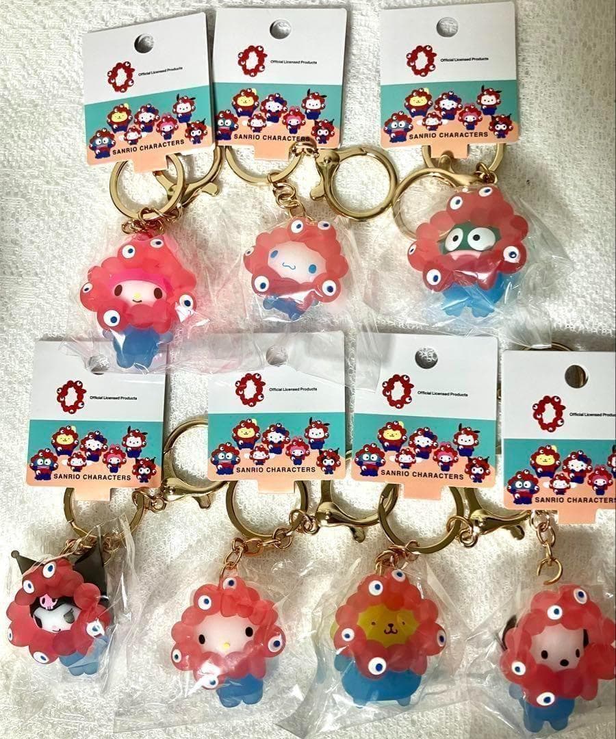 【コンプリート】サンリオ ミャクミャクなりきりマスコット クリア 7点【未開封】