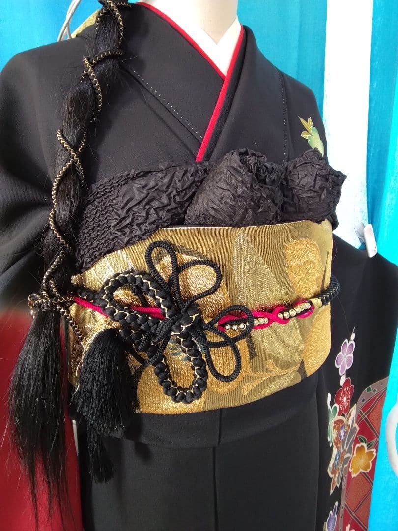 振袖フルセット、正絹振袖成人式、重ね衿、帯揚げ帯締め、西陣袋帯、長襦袢