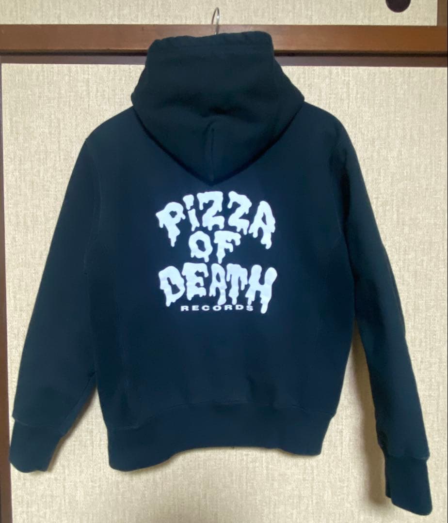 PIZZA OF DEATH HOODIE ブラック M