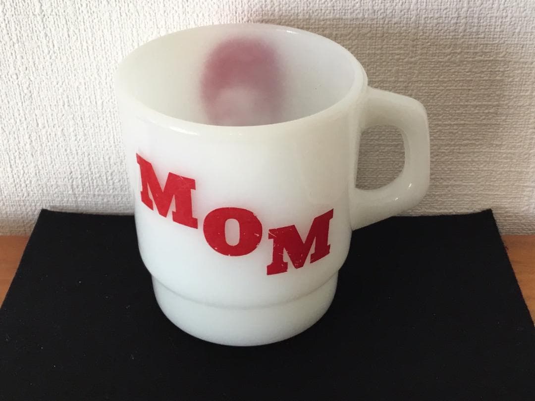 ファイヤーキング FIRE KING ビンテージ マグカップ MOM レア 希少