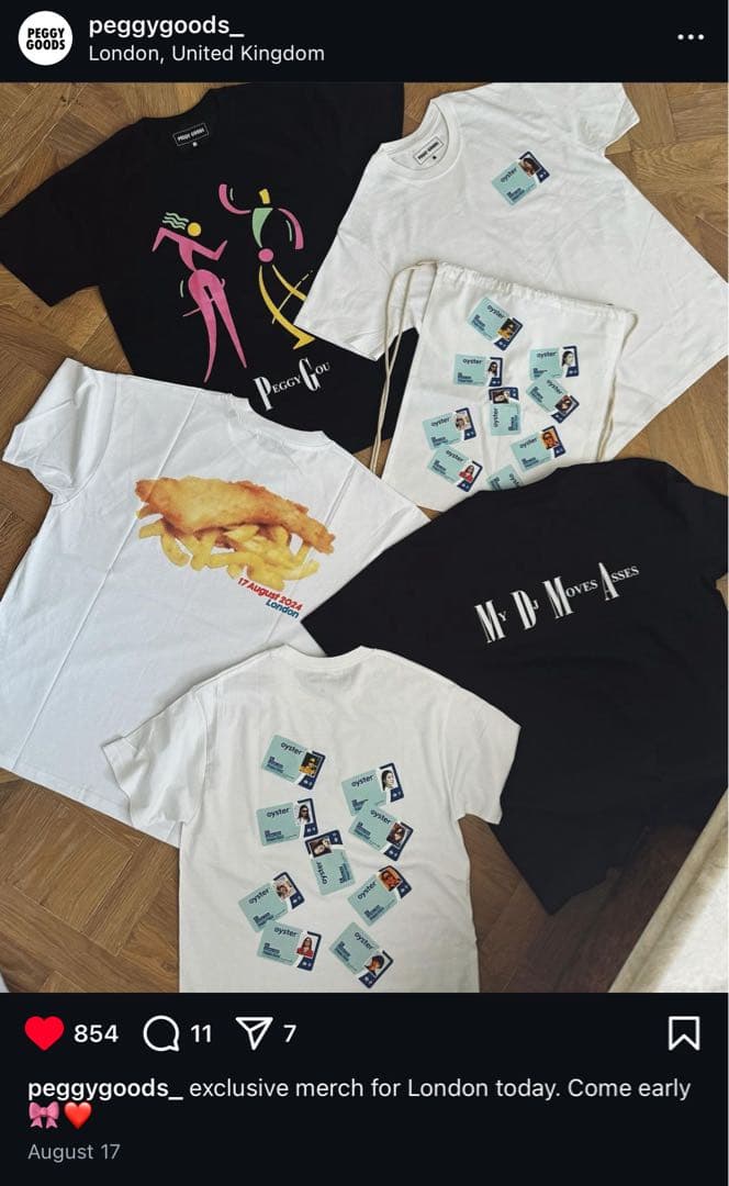 Peggy Goods UK 限定 My Dj Moves Asses Tシャツ