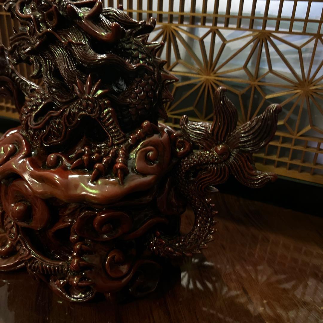 龍の香炉　五本爪　縁起物 龍神　風水　珠掴龍五爪龍