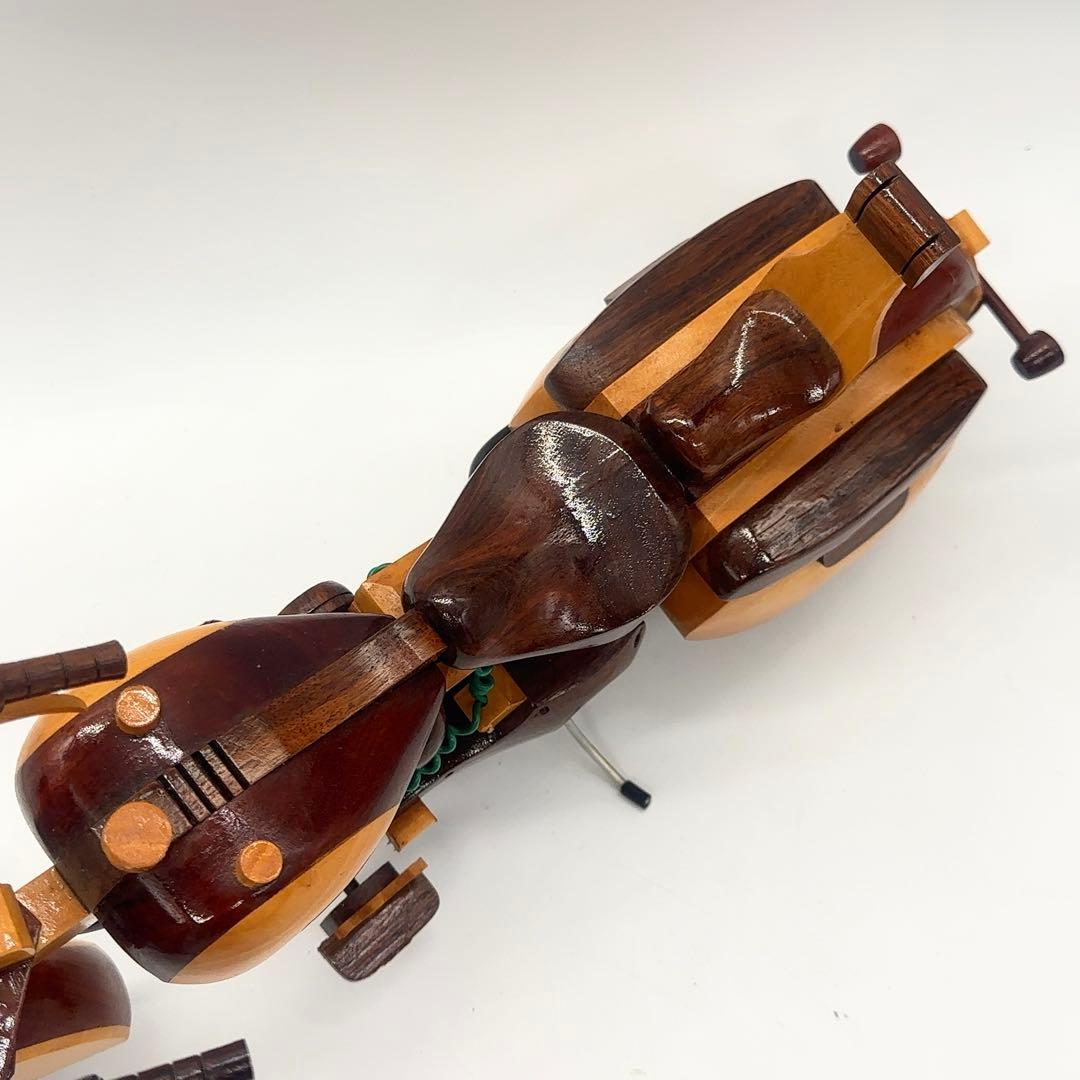 【超希少】高級 木製 ハンドメイド バイク ハーレーダビットソン アンティーク
