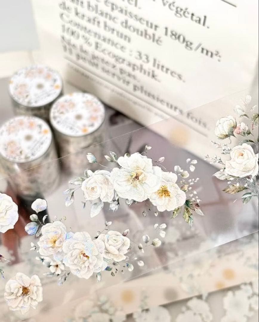 ggaggong アイボリーブルームPETテープ