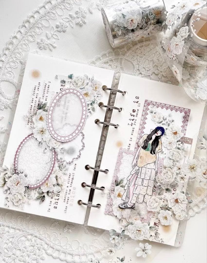 ggaggong アイボリーブルームPETテープ