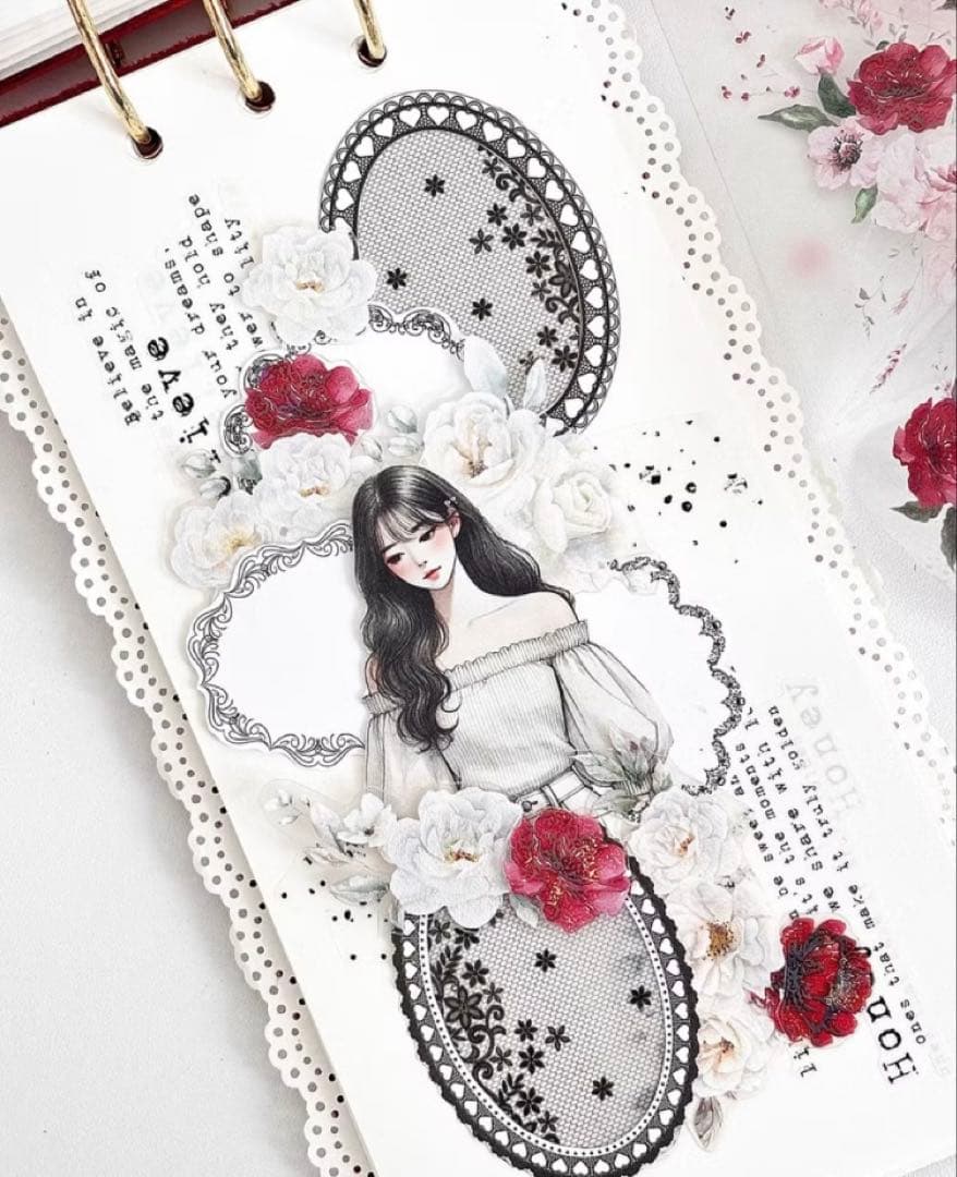 ggaggong アイボリーブルームPETテープ