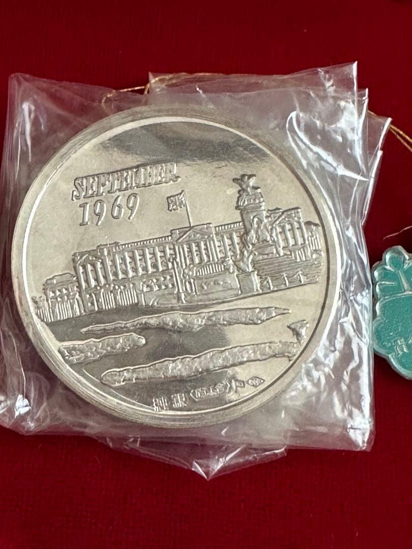 希少☆1969年 英王室マーガレット王女来日記念 純銀メダル 35g 美品