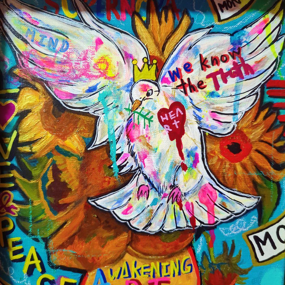 【F3号/手作り額縁入】Symbol of PEACE-平和の象徴-