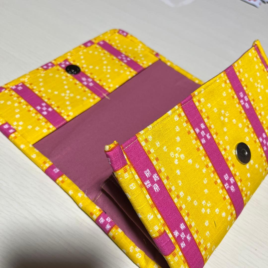 ミンサー柄やりくり　長財布　3点