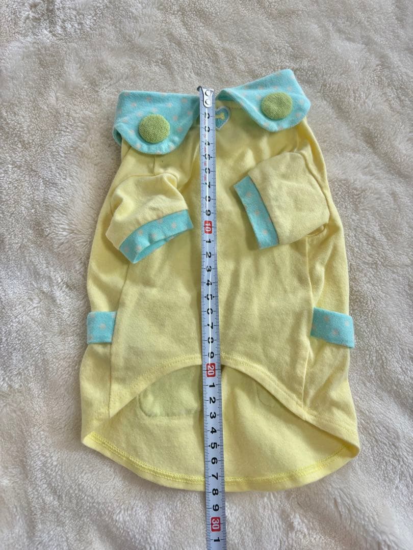 【Fifi&romeo】カップケーキ刺繍の犬服（イエロー×水色）