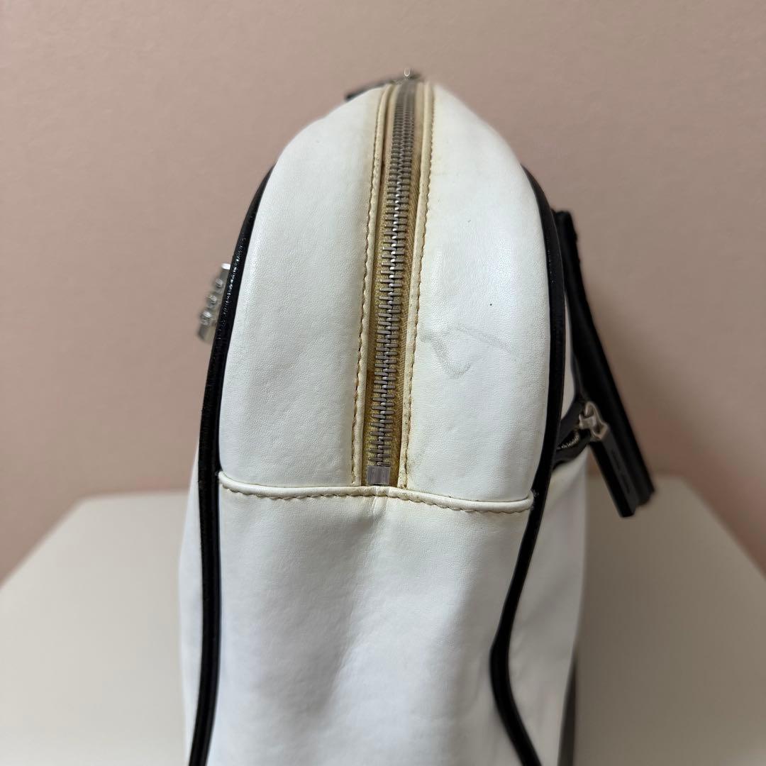 【良品】miu miu アーカイブ ミニボストン ハンドバッグ ホワイト