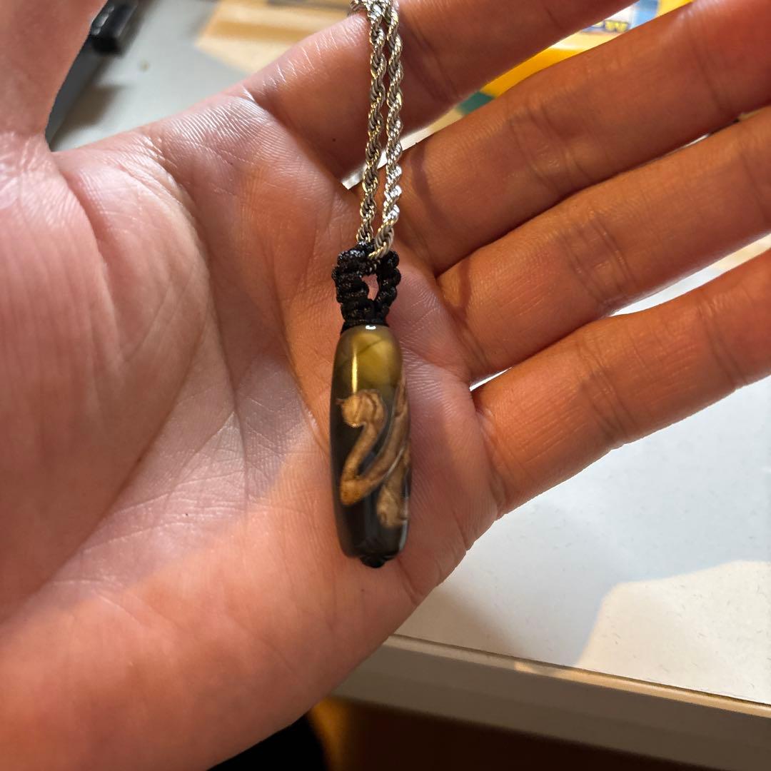 キキララさん専用　白蛇龍紋天珠たん！珍しい！