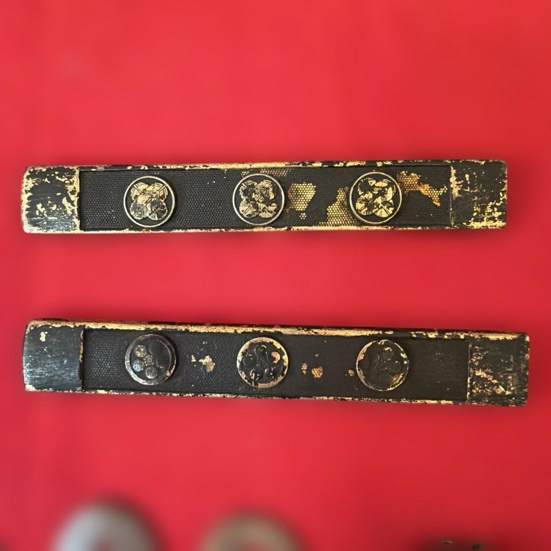 時代 古道具　鉄地 丸形 武具 刀装具