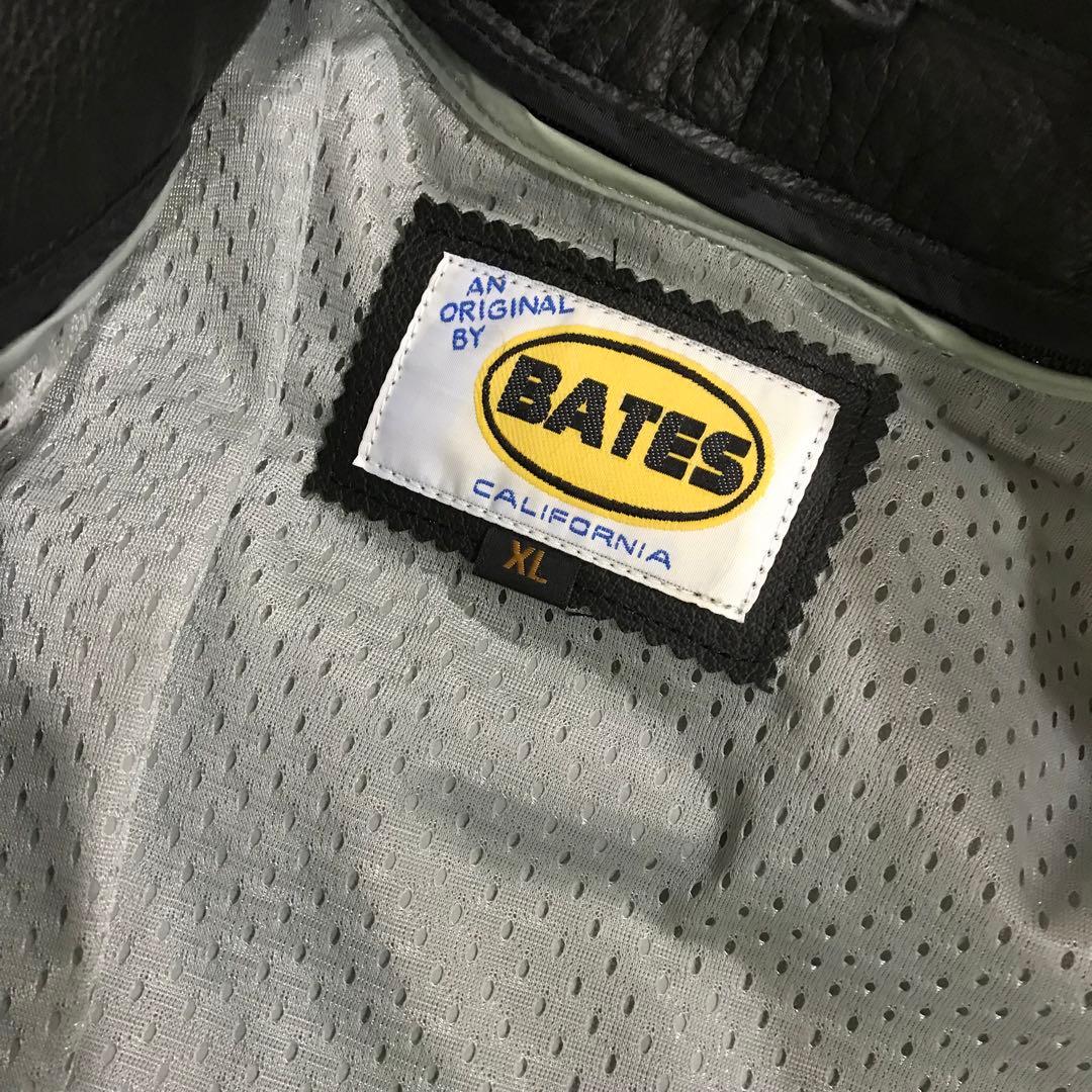 ＢＡＴＥＳ パンチングレザージャケット プロテクター ライダース 黒 ＸＬ