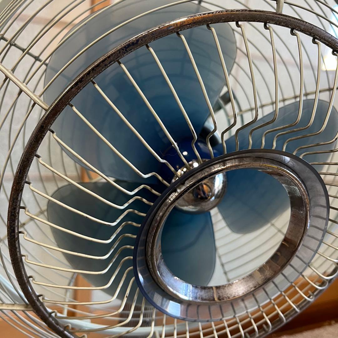 N*g様 昭和レトロ　ナショナル扇風機　水色30cm　ファン