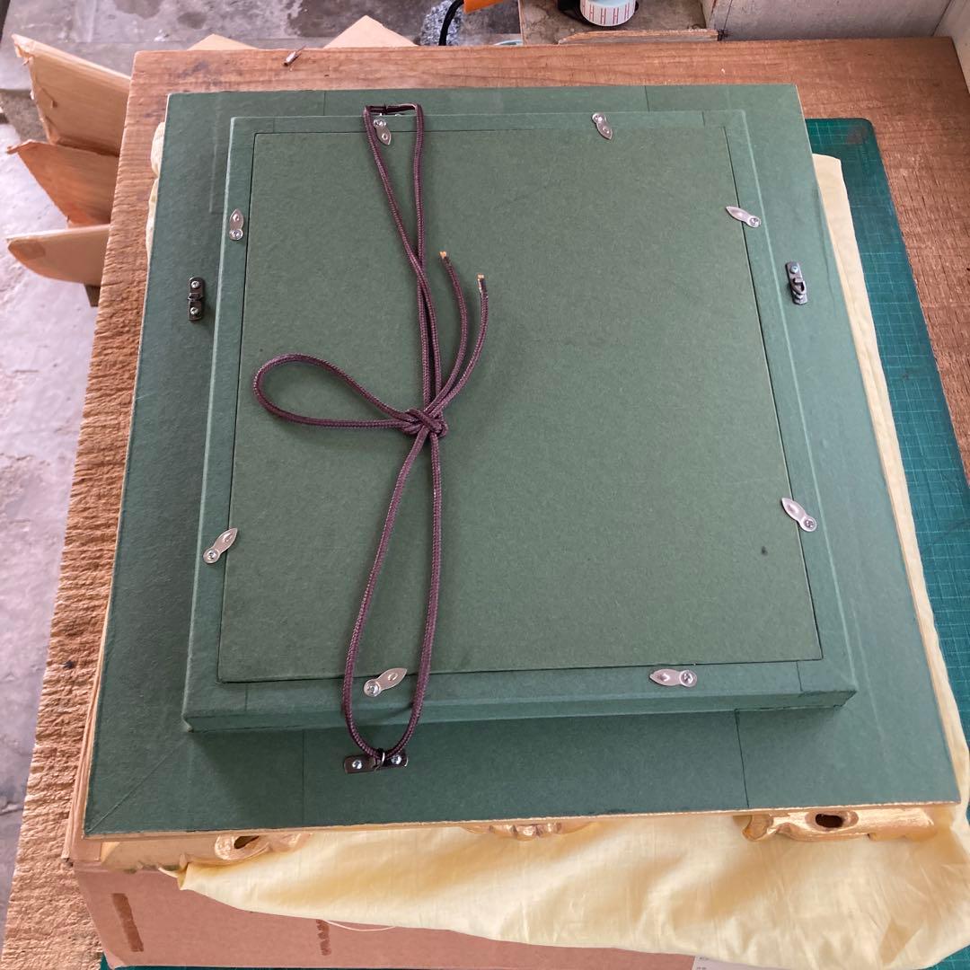 m*a様 豪華金装飾 F3号 油彩額縁 ゴールドフレーム 布カバー 箱付き