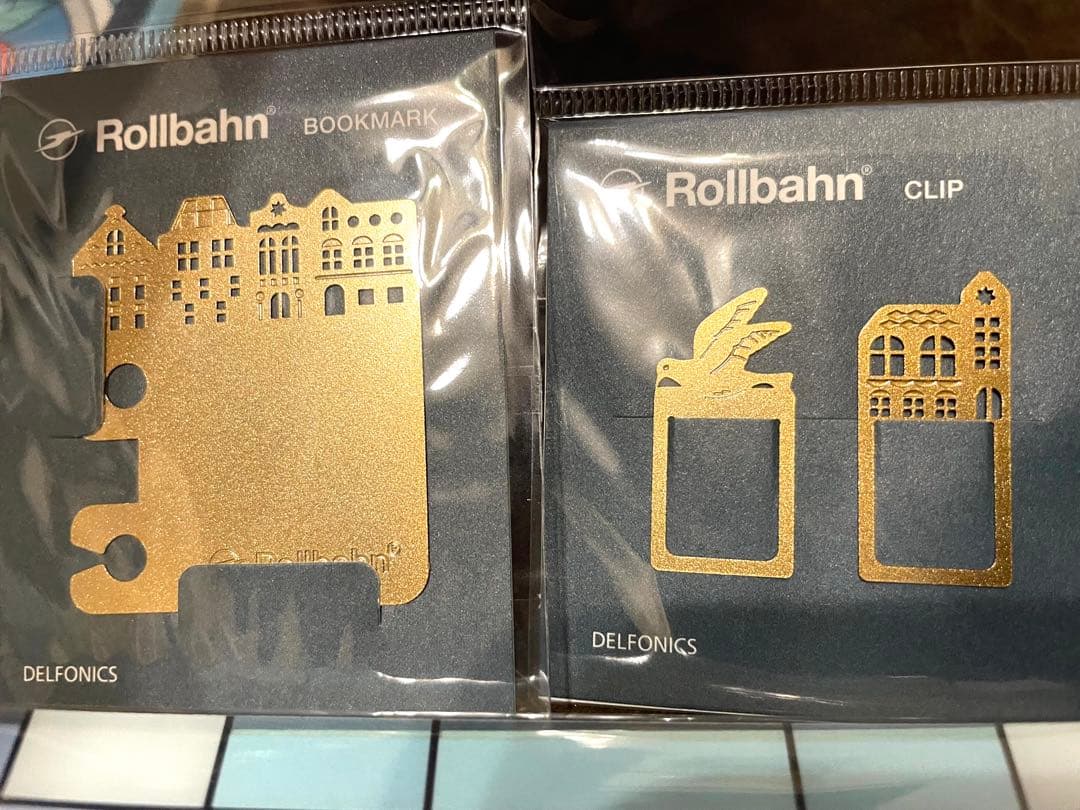 ロルバーン ポケット付メモ L ステンドグラス メタル テイル ブックマーク