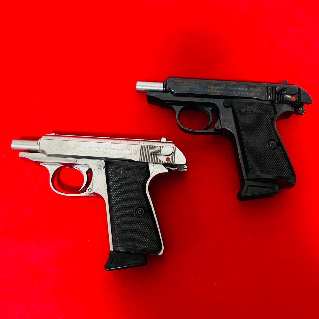 マルゼン　ワルサーPPK/S 2丁セット　ブラック　シルバー　ブラックメタル