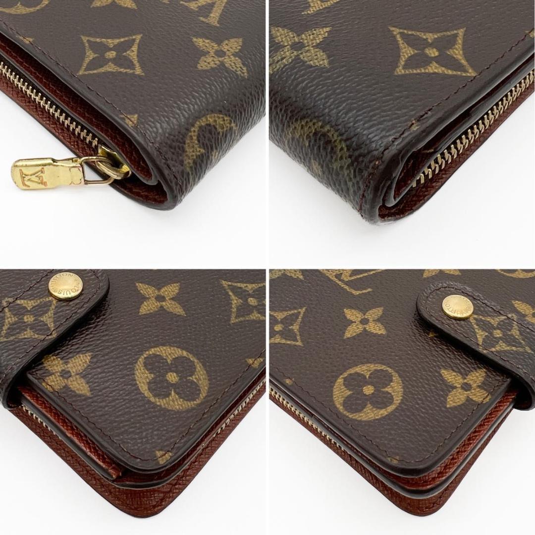 【美品】ヴィトン モノグラム コンパクトジップ 二つ折り 財布 M61667