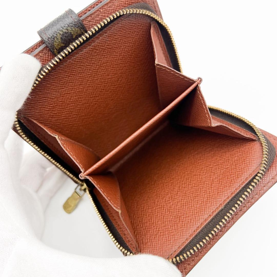 【美品】ヴィトン モノグラム コンパクトジップ 二つ折り 財布 M61667