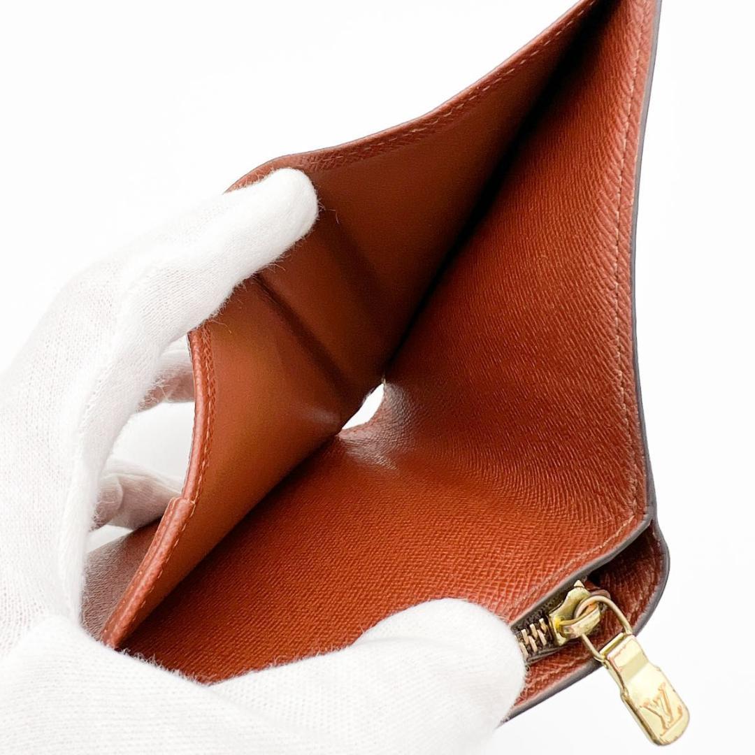 【美品】ヴィトン モノグラム コンパクトジップ 二つ折り 財布 M61667