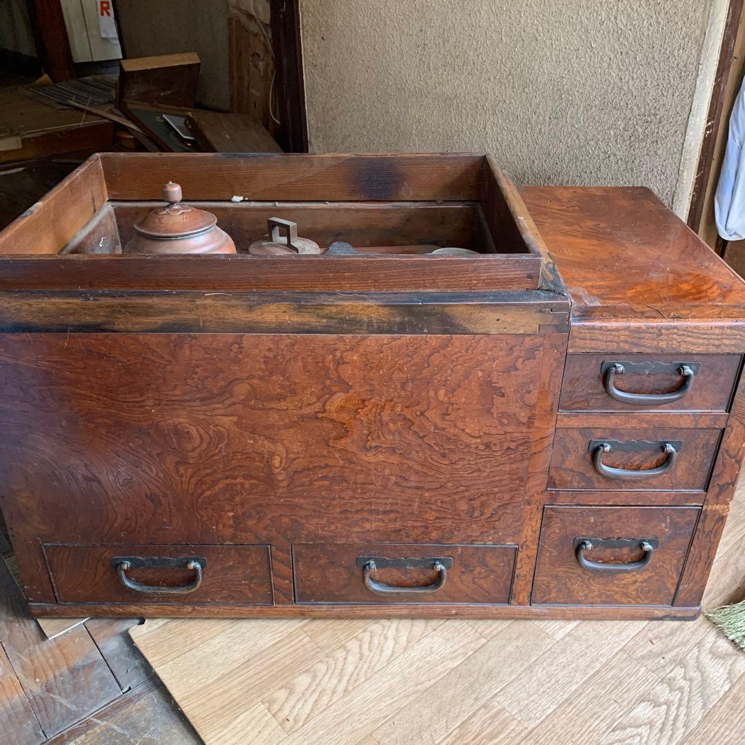 長火鉢 木製 昭和レトロ アンティーク