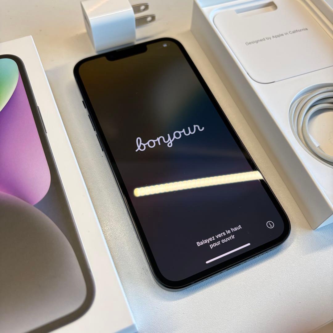 【美品】 iPhone14 128GB 本体 SIMフリー ミッドナイトブラック