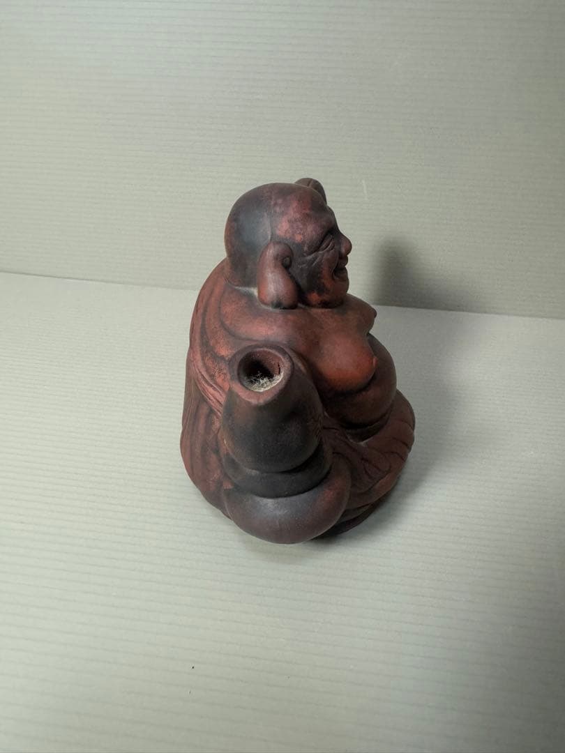 2095  七福神　布袋様　陶器　水差し　急須型　置物