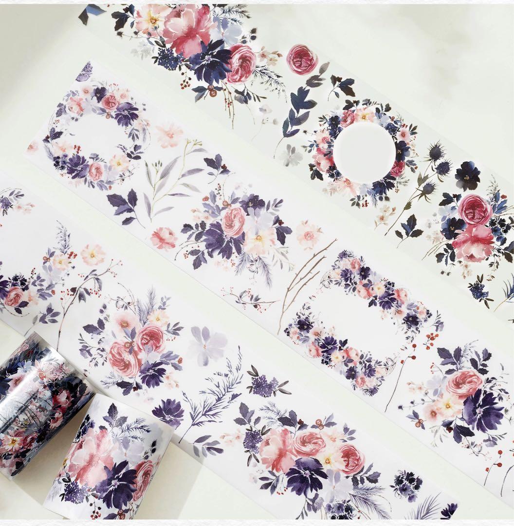 ⭐️SALE⭐️WT《雾色玫瑰》海外マスキングテープ　マステ