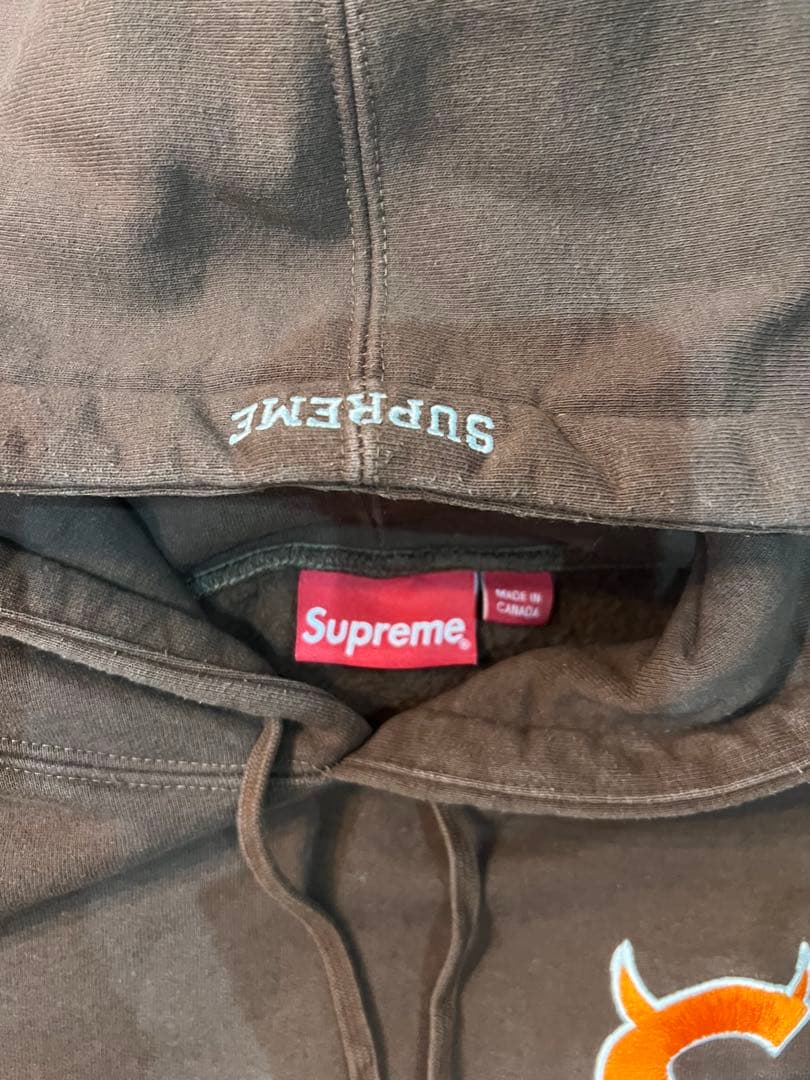 Supreme Sツノパーカー　シュプリーム　ブラウンパーカー