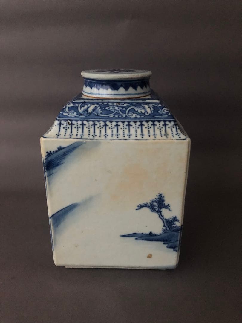 中国骨董古美術　青花茶壺　宣徳年製　アンティーク