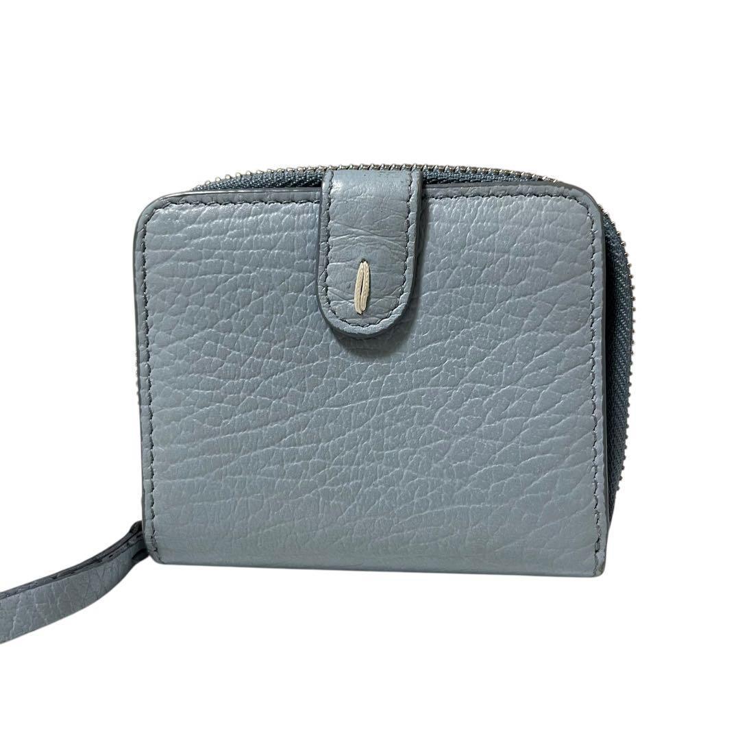 希少✨メゾンマルジェラ ケース ファスナー 4ステッチ ブルー 水色