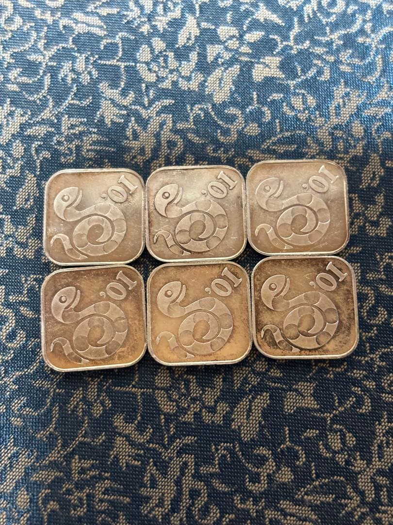 造幣局　ミニ　銀メダル　ヘビのデザイン　6枚セット　純銀　シルバー