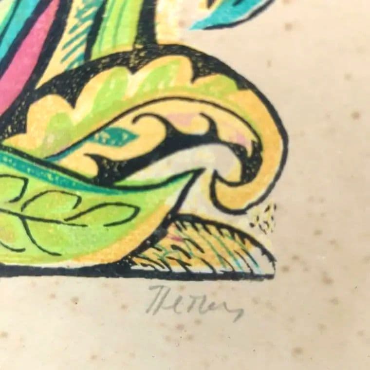 【イシイリョウコ】【ロシア】【版画】ウサギ