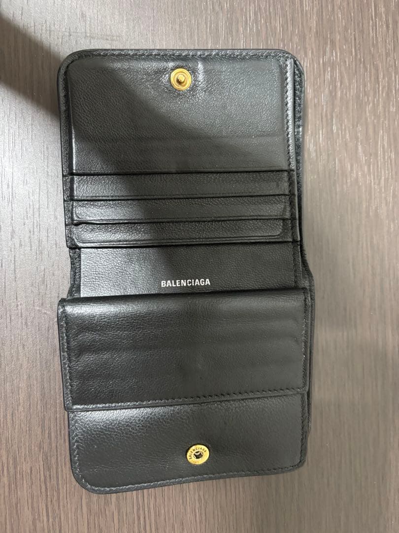 【SAM】BALENCIAGA ブラック 二つ折り財布