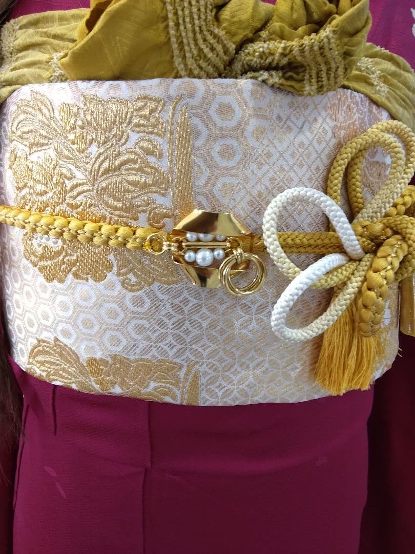 振袖フルセット、正絹鈴乃屋振袖、重ね衿帯揚げ帯締め、西陣袋帯、襦袢、ガード加工