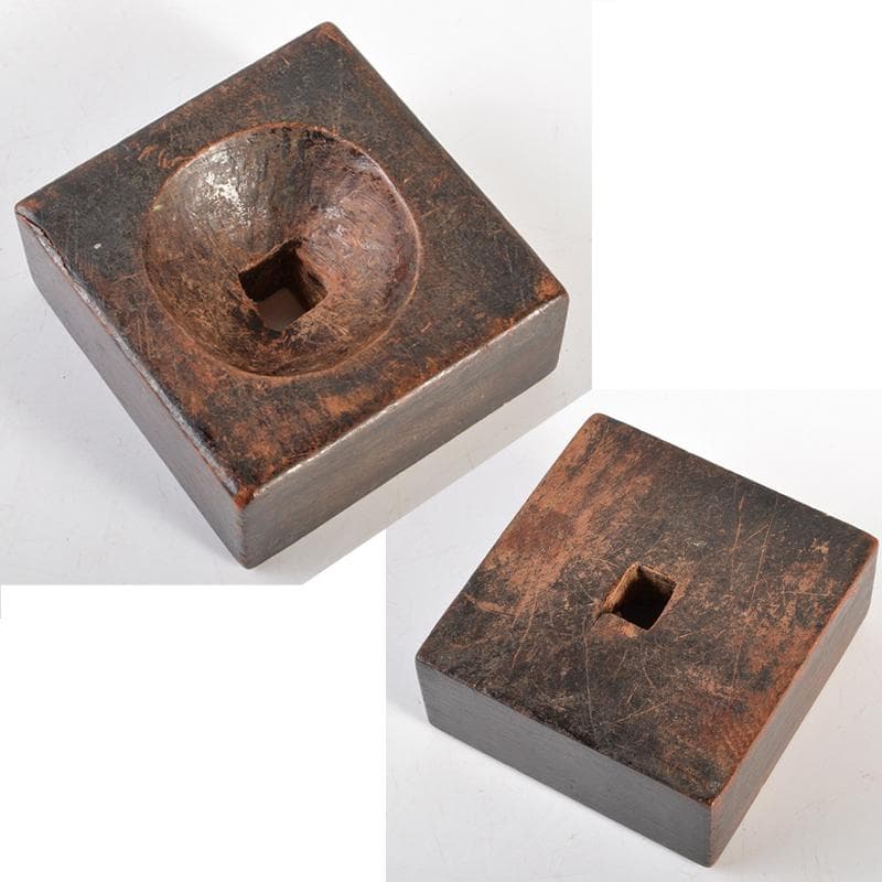 仏教美術　古銅鍍金　仏像　置物　唐木台付　F　R6704