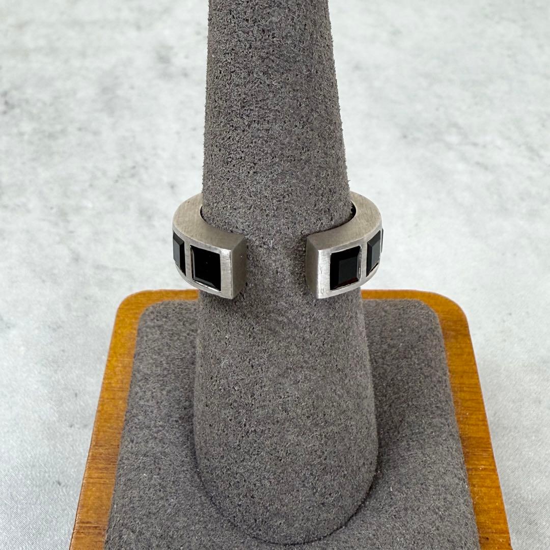 TOMWOOD トムウッド スプリットカラーストーンリング ブラック　54