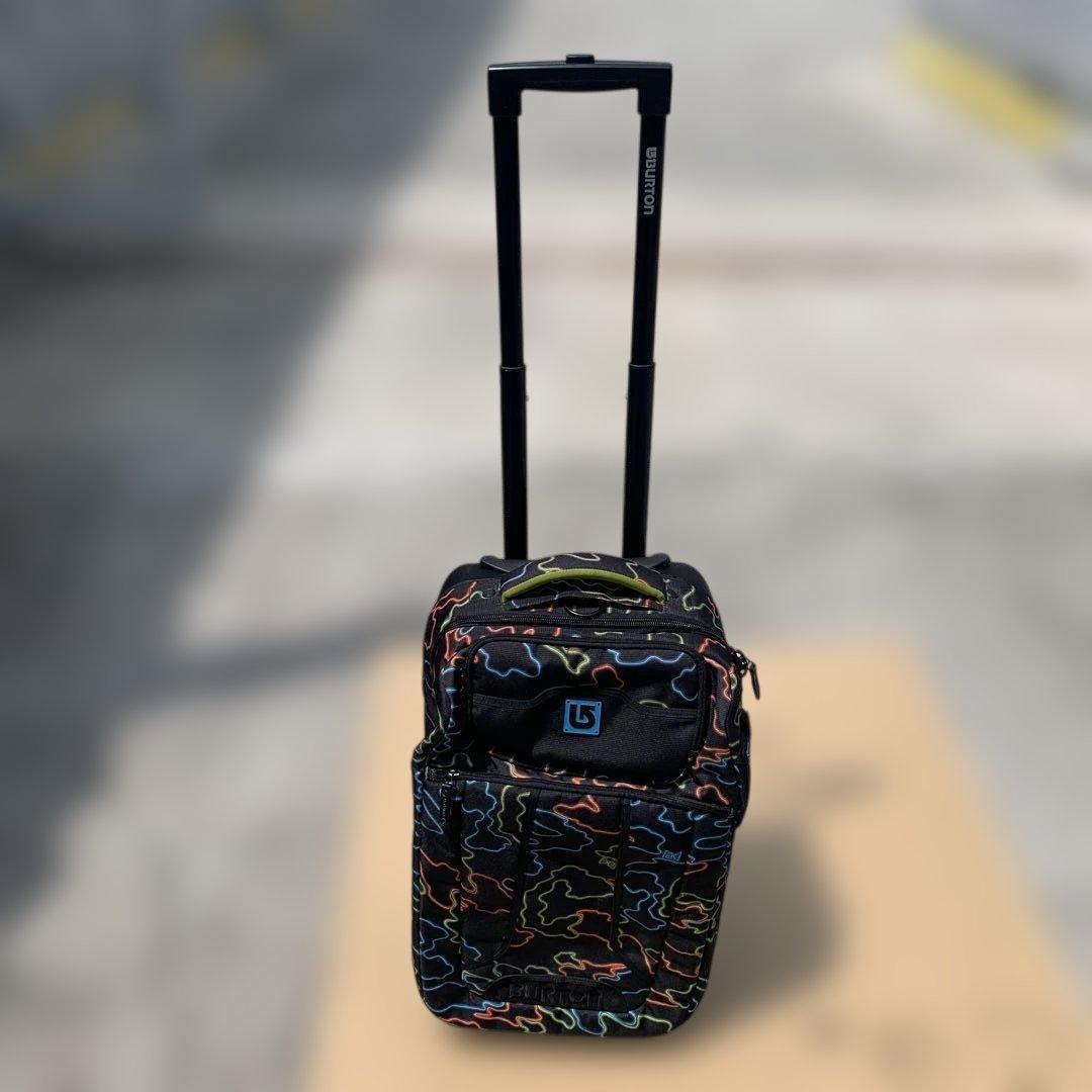 Burton キャリーバック　キャリーケース　カバン付き　ネオン柄　バートン