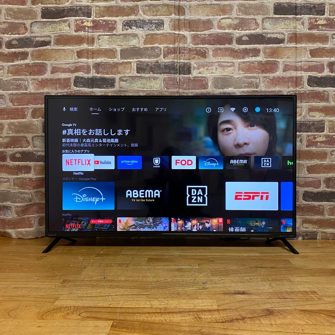 ORION 40インチ チューナーレス スマートテレビ SAFH421 アプリ○