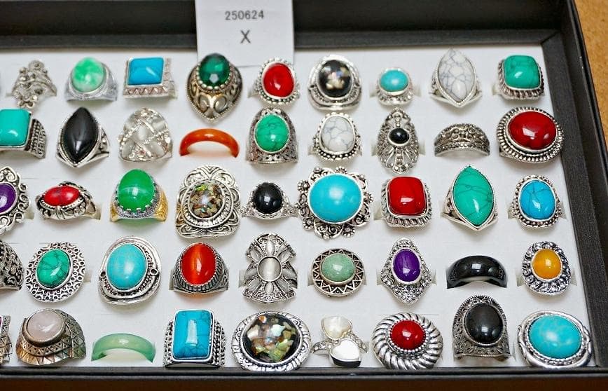 [40A] 天然石 ファッションリング 50点 指輪 Nz9-250624X