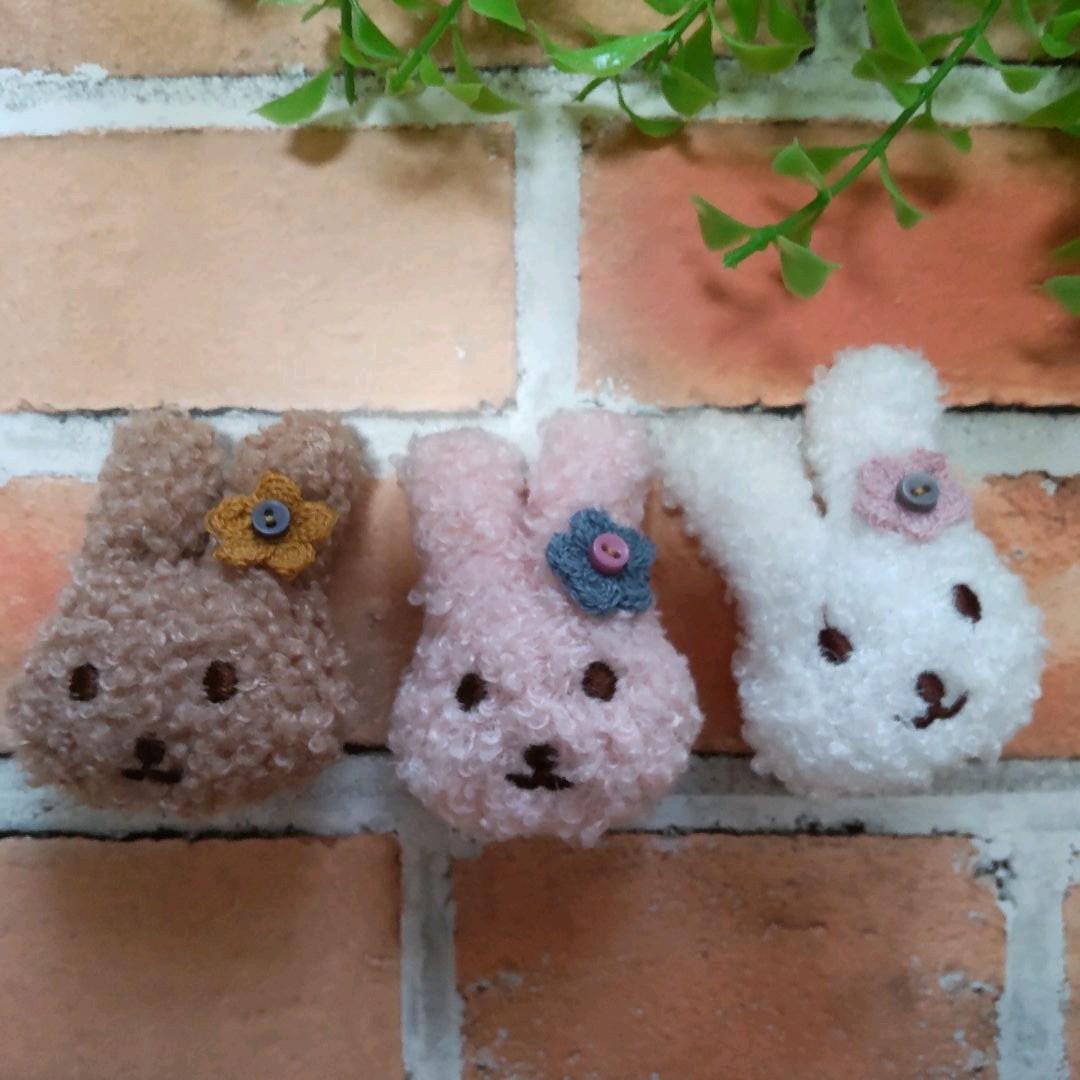 犬服 No.176 ハートチョコ色わんぴ(うさちゃん付き) ハンドメイド