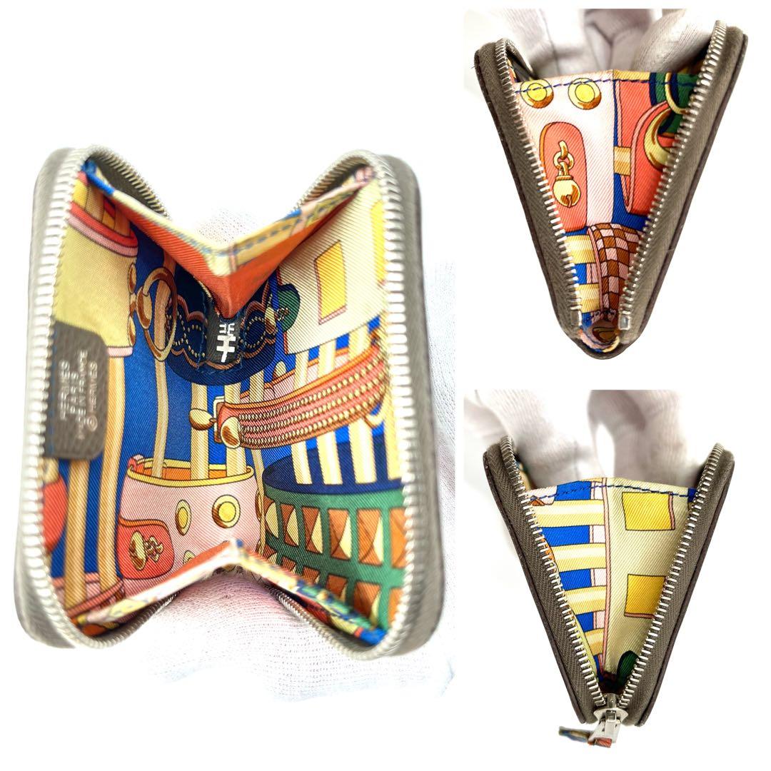極美品 HERMES エルメスケース アザップコンパクトミニ エトゥープ