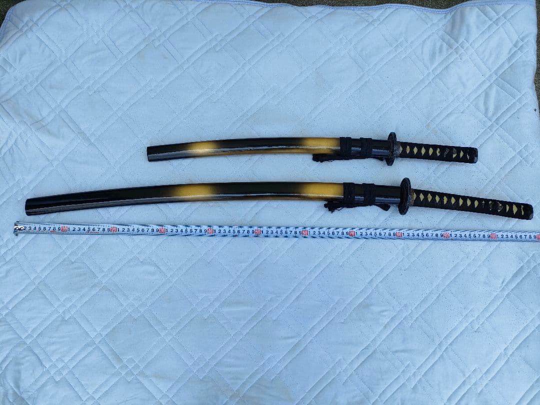 G*W様 模造刀 2本セット　龍　黒鞘 金 コスプレ　日本刀レプリカ