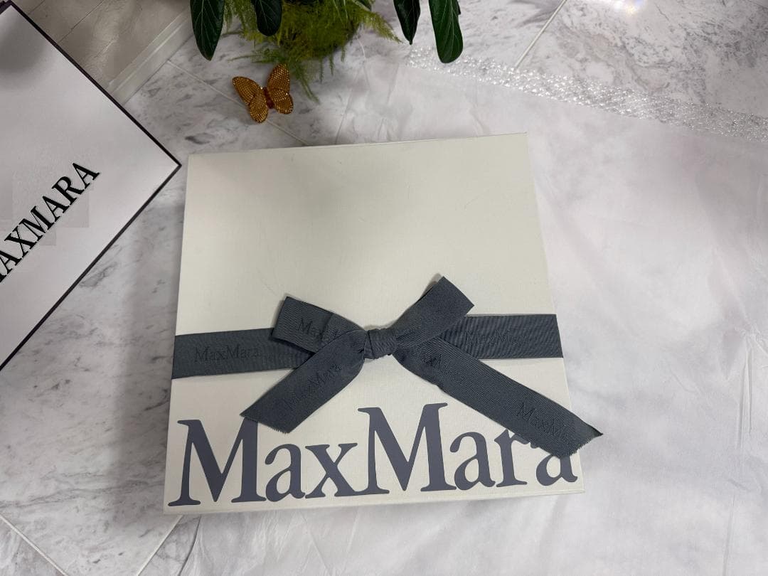 未使用級★Max Mara/マックスマーラ テディマフラー ストール ホワイト